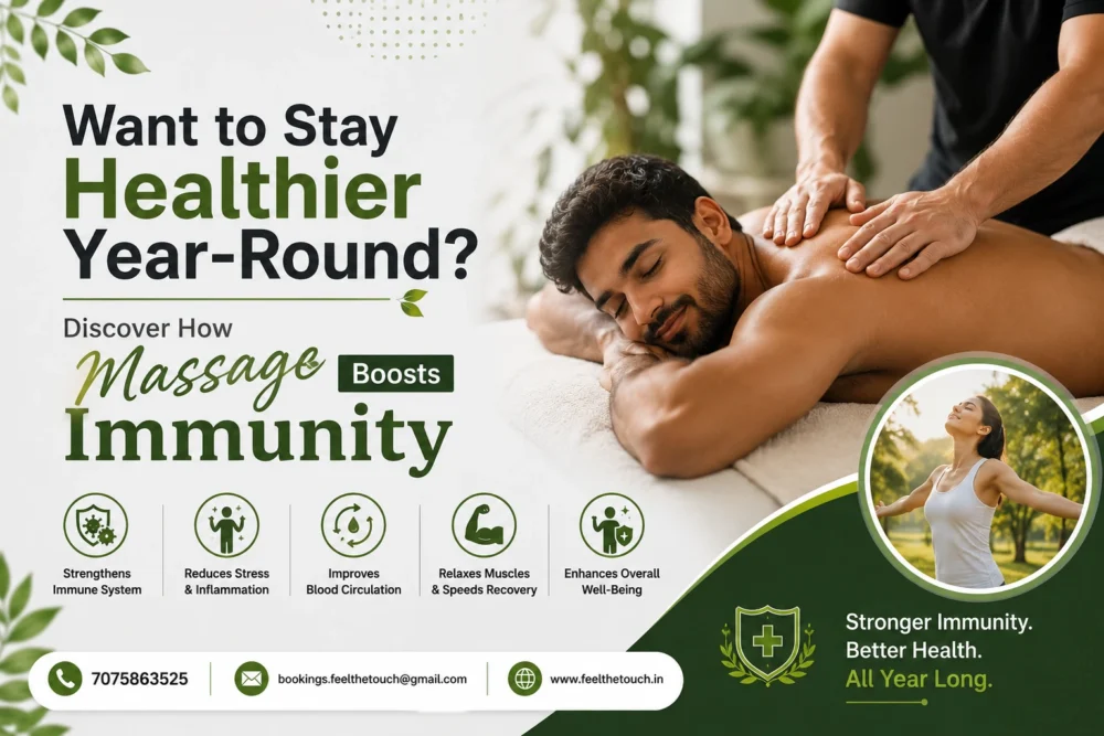Want to Stay Healthier Year-Round? Discover How Massage Boosts Immunity | FEEL THE TOUCH | Home Massage for Men Hyderabad | Call 7075863525