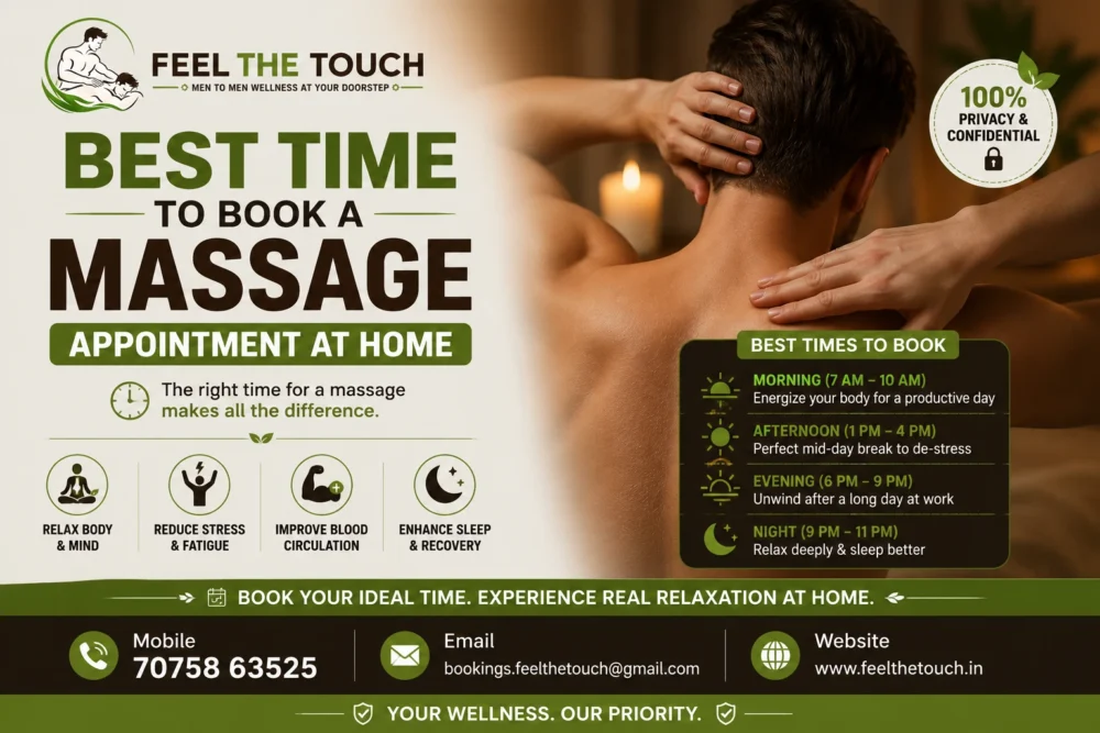 Best Time to Book a Massage Appointment at Home | FEEL THE TOUCH Professional Home Massage Services | Call 7075863525