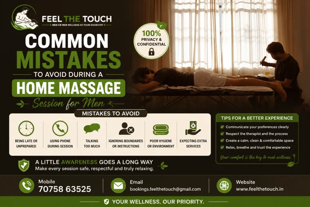 Common Mistakes to Avoid During a Home Massage Session for Men | FEEL THE TOUCH Professional Home Massage Services | Call 7075863525