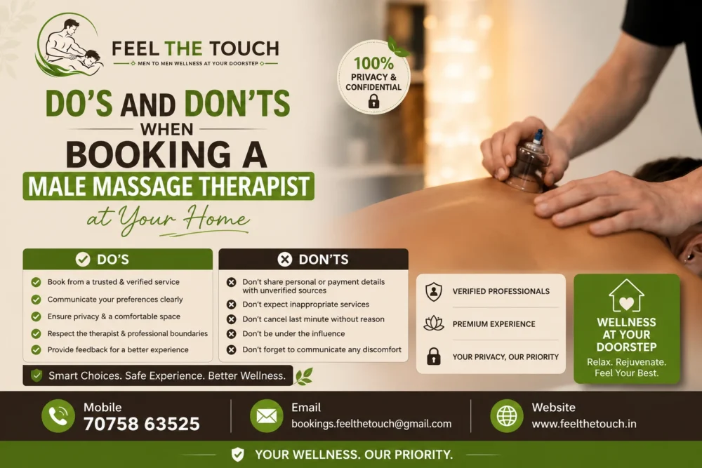 Do’s and Don’ts When Booking a Male Massage Therapist at Your Home | FEEL THE TOUCH Professional Home Massage Services | Call 7075863525