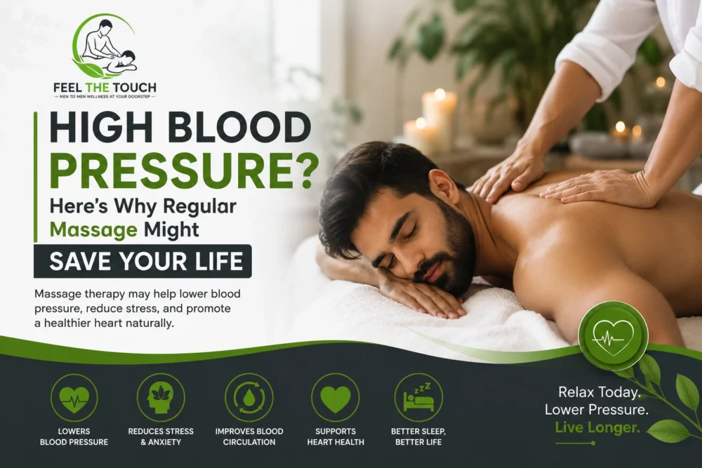High Blood Pressure? Here’s Why Regular Massage Supports Relaxation and Heart Wellness | FEEL THE TOUCH Home Massage | Call 7075863525