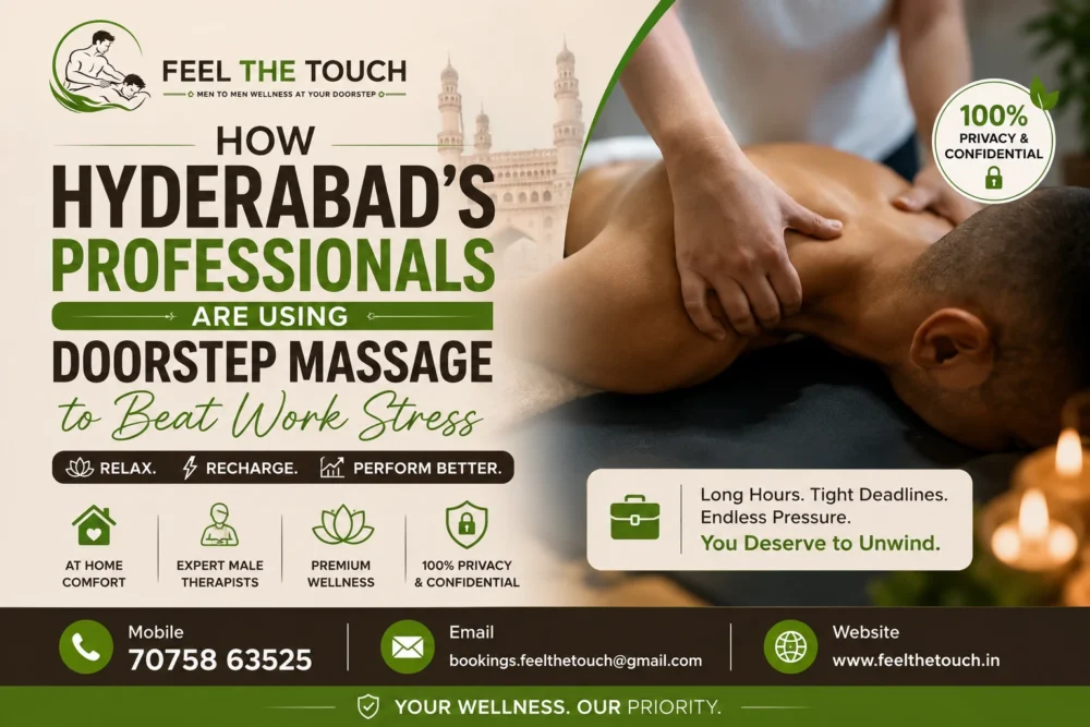 How Hyderabad’s Professionals Are Using Doorstep Massage to Beat Work Stress | FEEL THE TOUCH | Professional Home Massage for Men | Call 7075863525