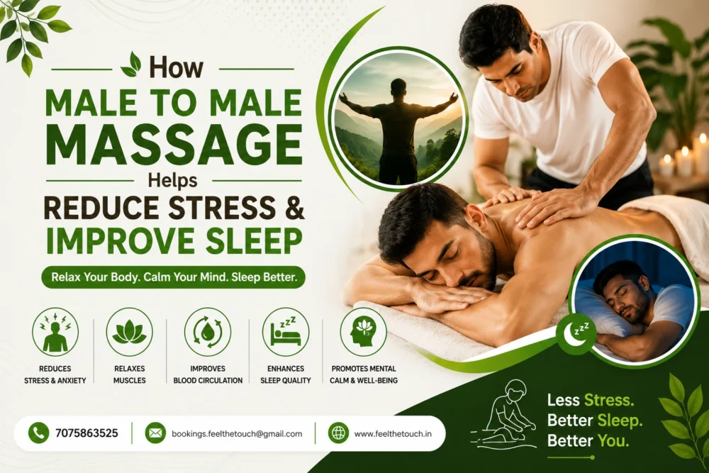 How Male to Male Massage Helps Reduce Stress & Improve Sleep | FEEL THE TOUCH | Professional Male Massage in Hyderabad | Call 7075863525