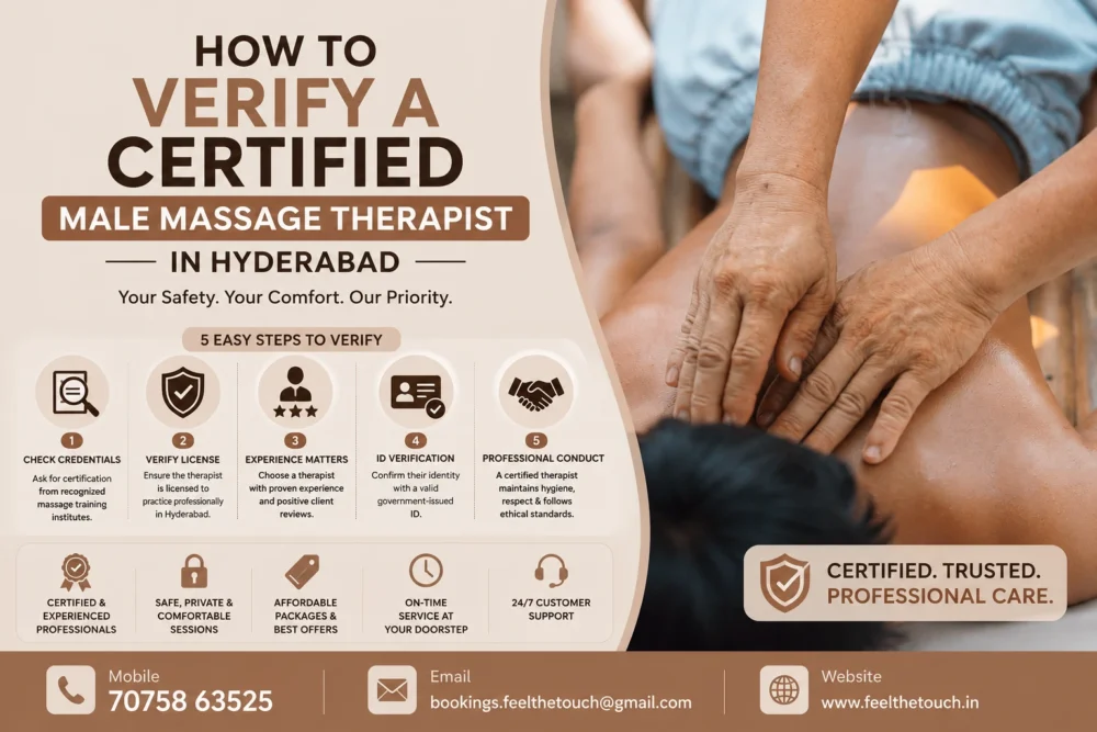 How to Verify a Certified Male Massage Therapist in Hyderabad | FEEL THE TOUCH | Professional Home Massage Services | Call 7075863525