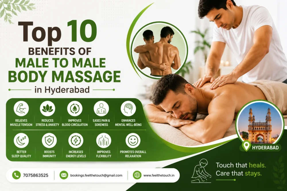 Top 10 Benefits of Male to Male Body Massage in Hyderabad | FEEL THE TOUCH | Professional Home Massage for Men | Call 7075863525